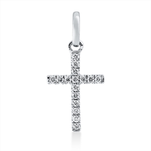 Anhänger 18 kt WG Kreuz, mit Öse