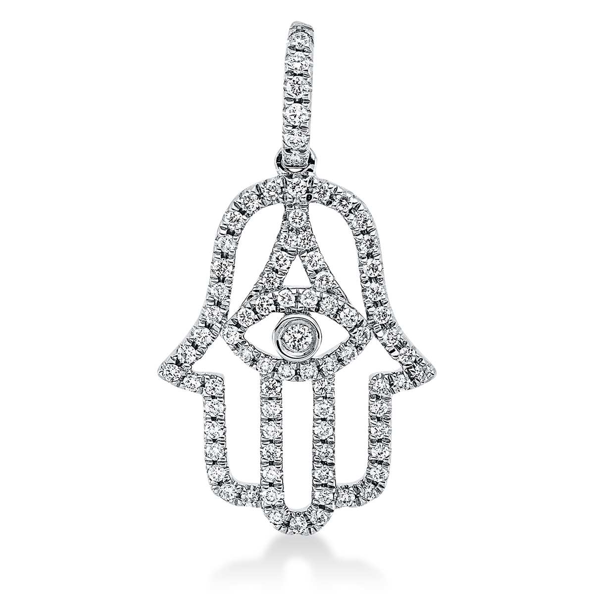 Anhänger 18 kt WG Hamsa, mit Öse