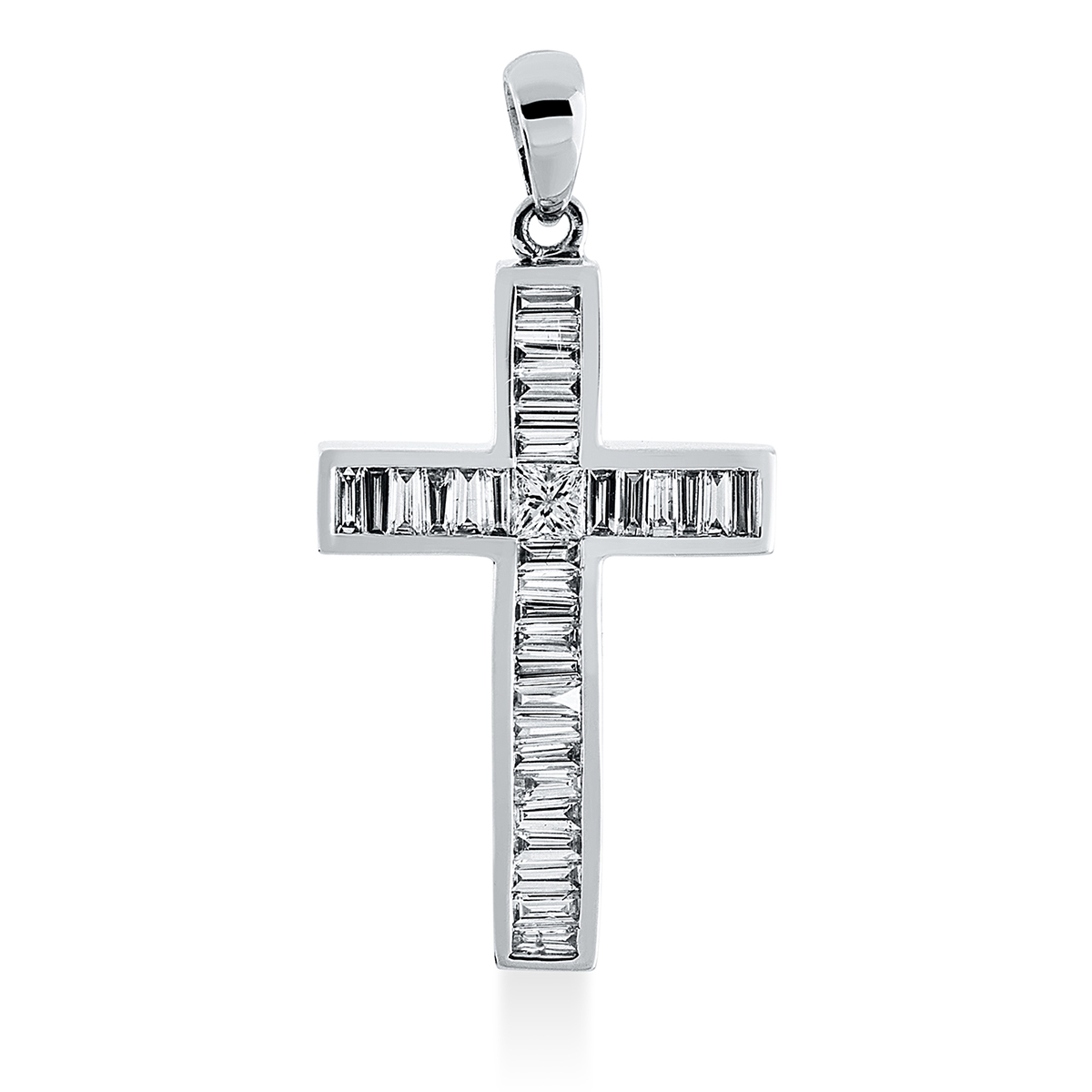 Anhänger 18 kt WG Kreuz, mit Öse