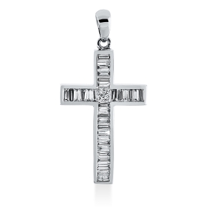 Anhänger 18 kt WG Kreuz, mit Öse