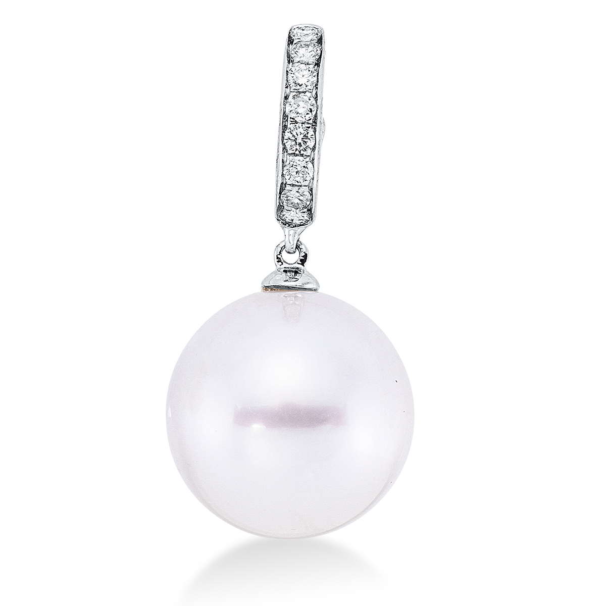 Anhänger  18kt Weißgold mit 0,12ct Diamanten