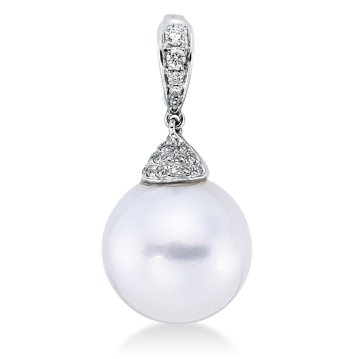 Anhänger  18kt Weißgold mit 0,15ct Diamanten