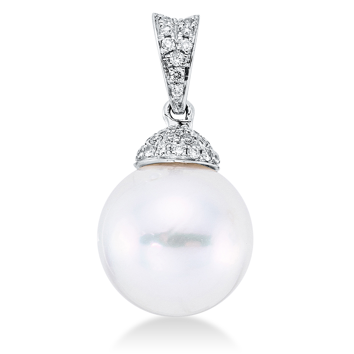 Anhänger  18kt Weißgold mit 0,13ct Diamanten