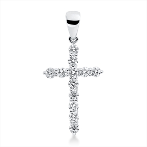 Anhänger 18 kt WG Kreuz, mit Öse