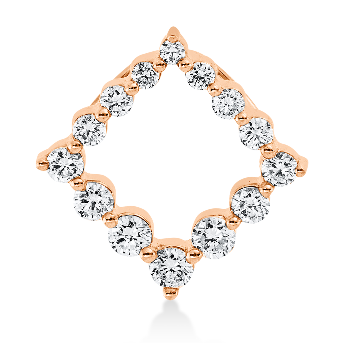 Anhänger 18 kt RG Quadrat