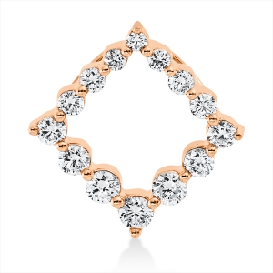 Anhänger 18 kt RG Quadrat