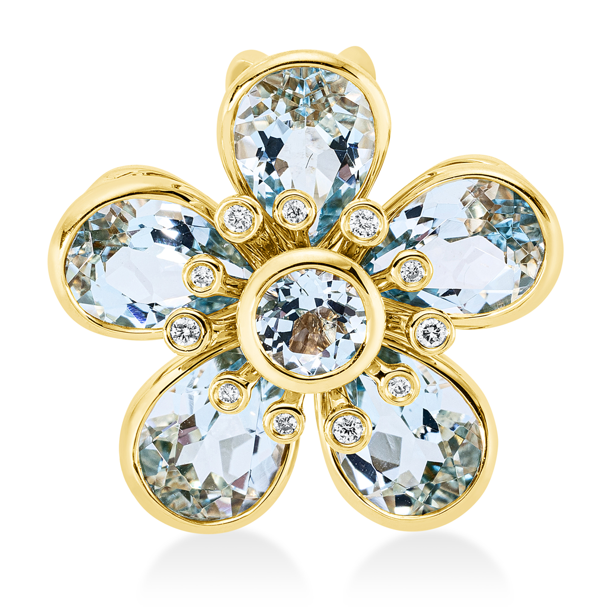 Anhänger 18 kt GG Blume