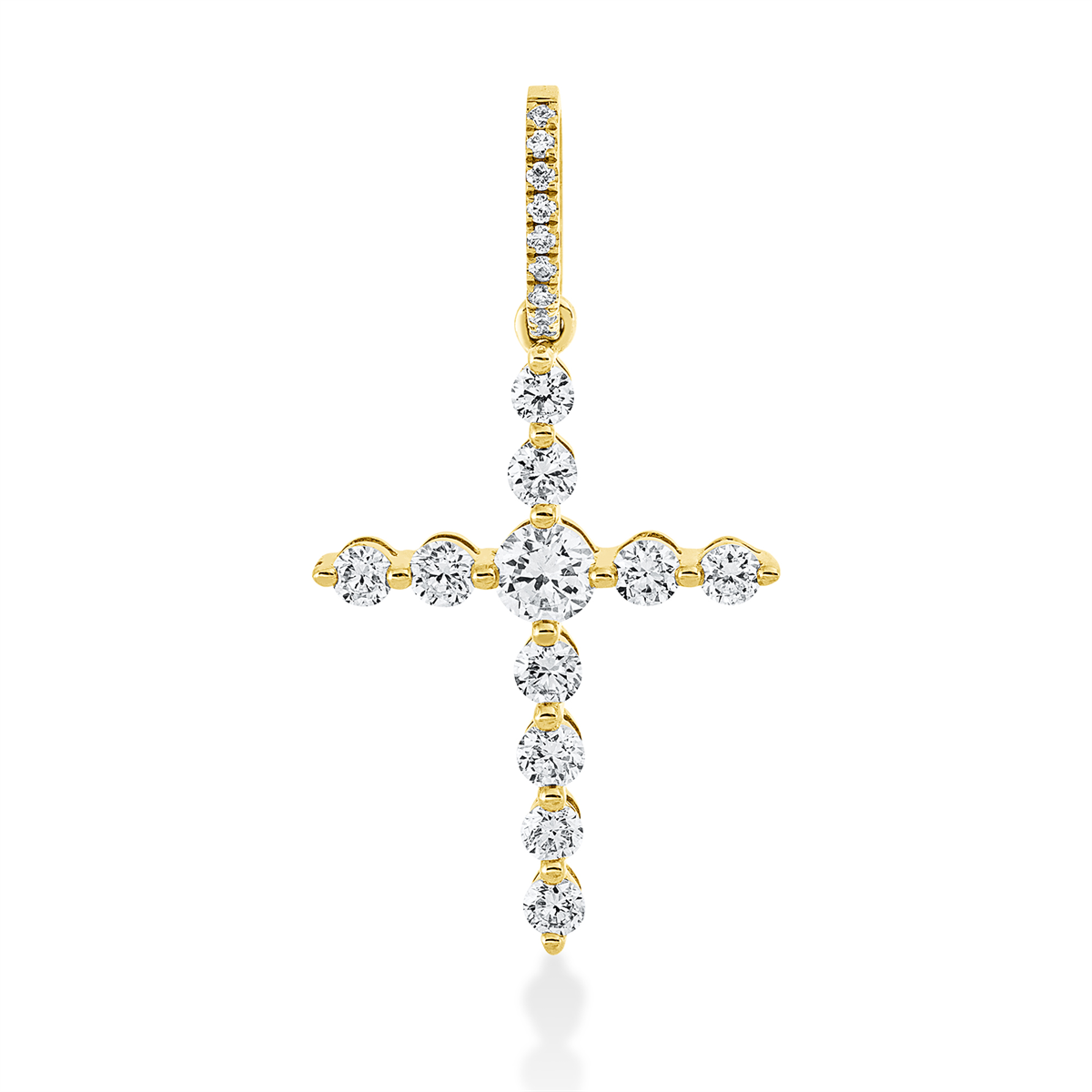 Anhänger 18 kt GG Kreuz, mit Öse