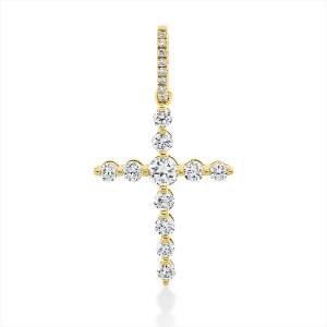 Anhänger 18 kt GG Kreuz, mit Öse
