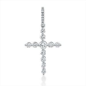 Anhänger 18 kt GG Kreuz, mit Öse