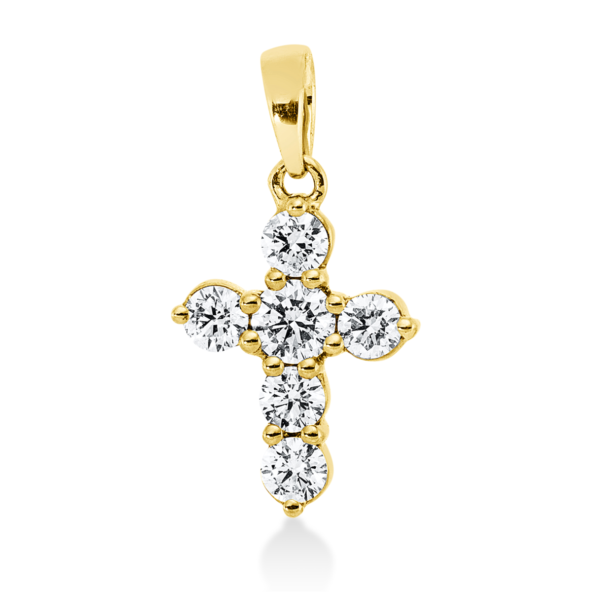 Anhänger 18 kt GG Kreuz, mit Öse