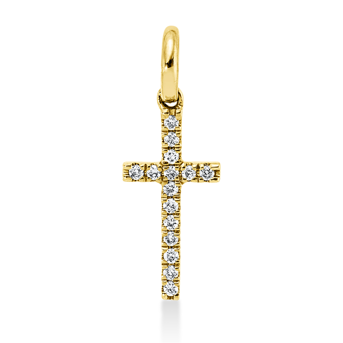 Anhänger 18 kt GG Kreuz, mit Öse