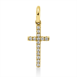 Anhänger 18 kt GG Kreuz, mit Öse