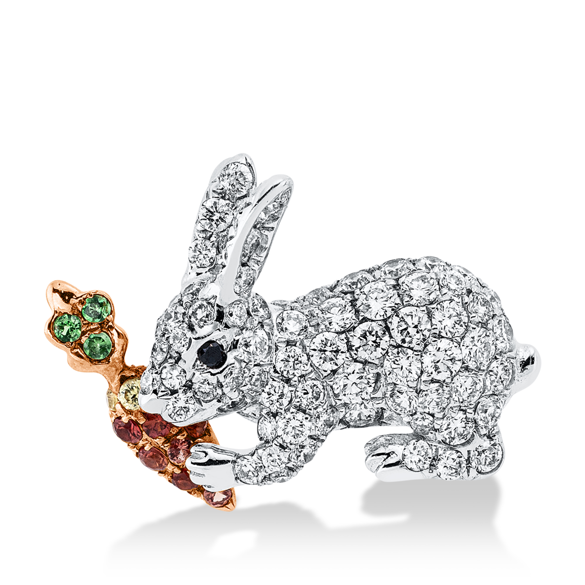 Anhänger 18 kt WG+RG Kaninchen