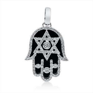 Anhänger 18 kt WG Hamsa, mit Öse