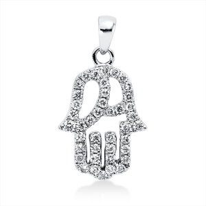 Anhänger 18 kt WG Hamsa, mit Öse