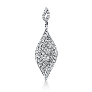 Pavé Anhänger  18kt Weißgold mit 1,28ct Diamanten