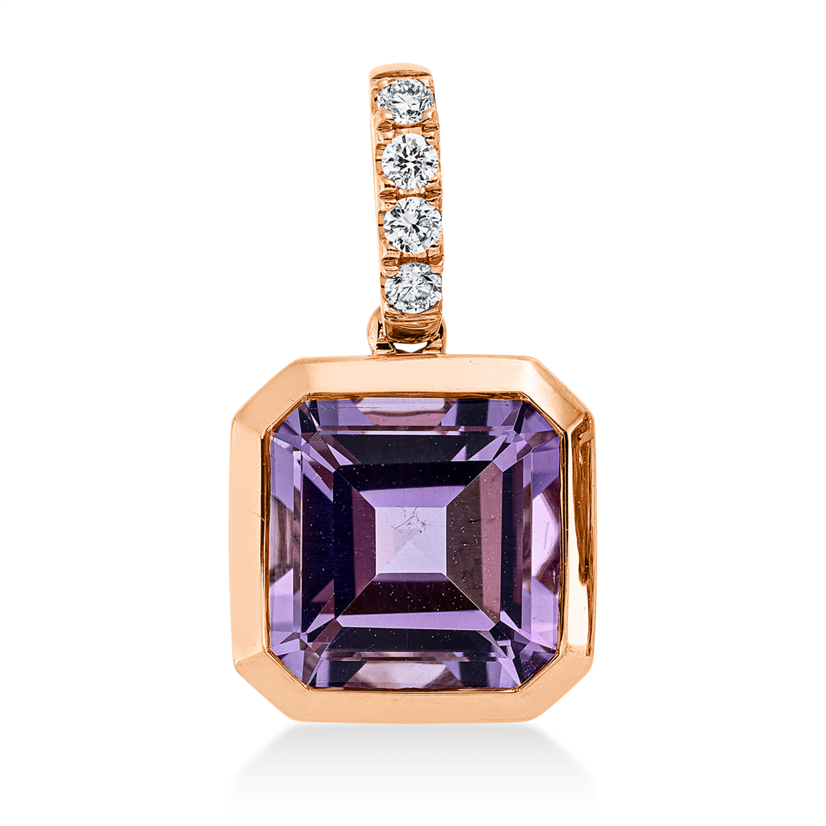 Anhänger Zarge 18 kt RG, mit Öse