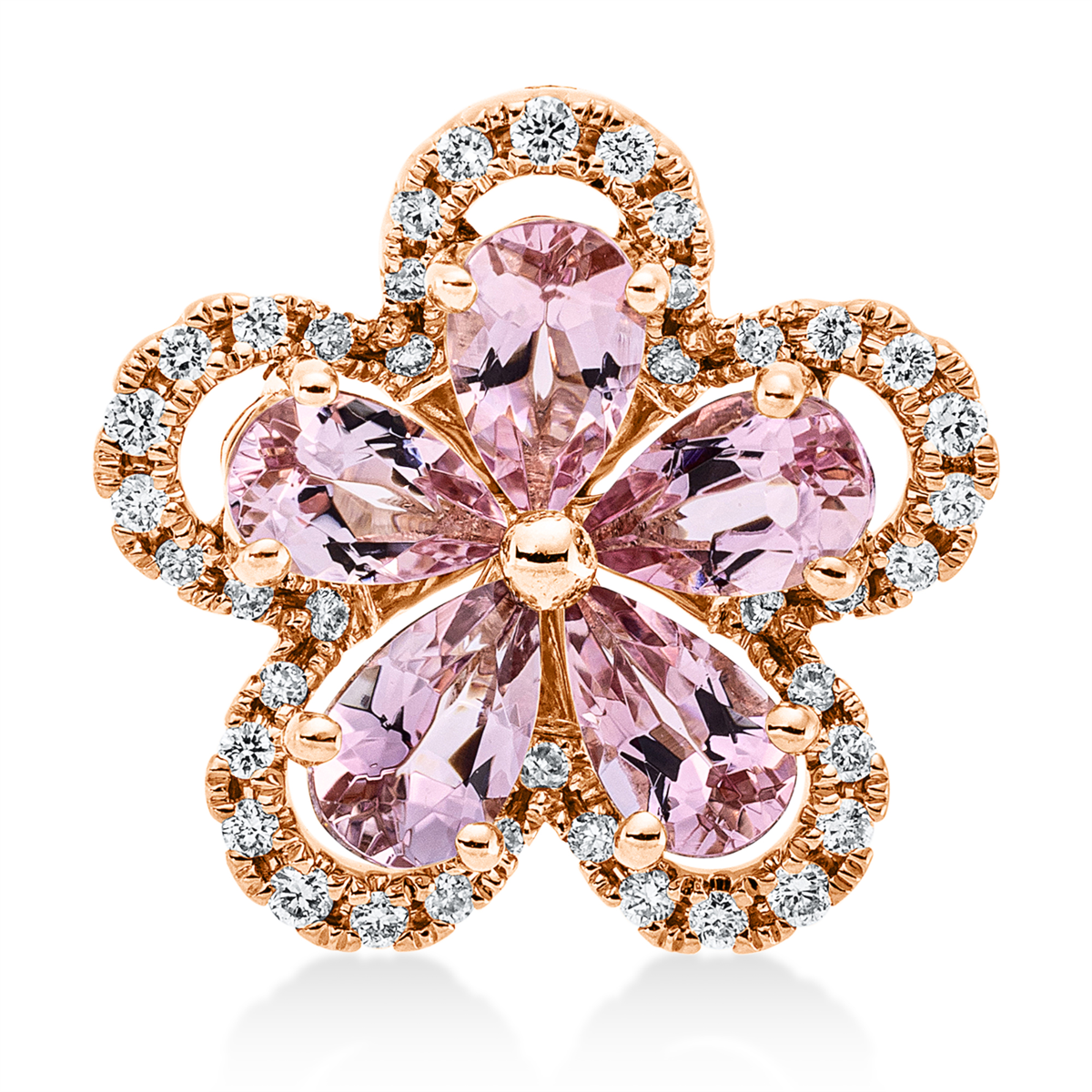 Anhänger 18 kt RG Blume