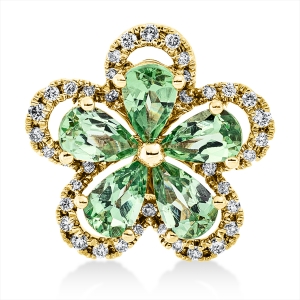 Anhänger 18 kt GG Blume