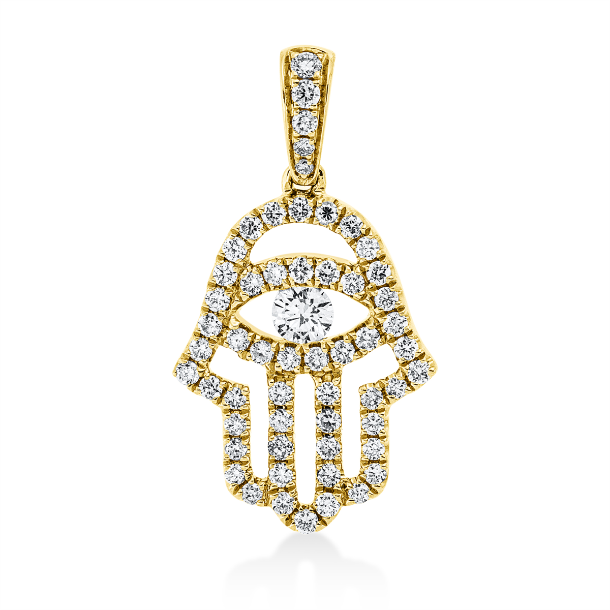 Anhänger 18 kt GG Hamsa, mit Öse