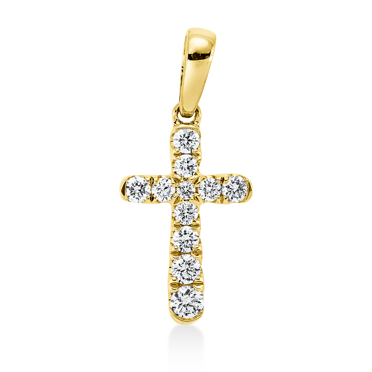 Anhänger 18 kt GG Kreuz, mit Öse