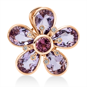 Anhänger 18 kt RG Blume