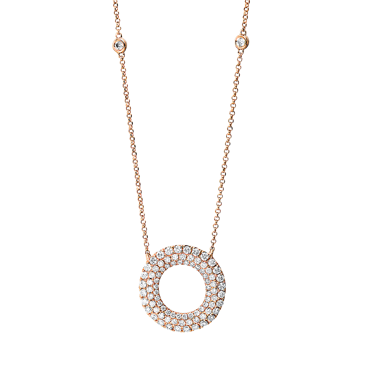 Collier 18 kt RG Kreis