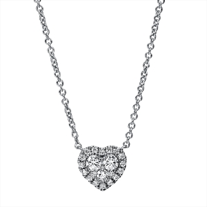 Collier 14 kt GG Herz, mit ZÖ 40 cm