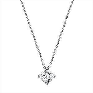 Solitaire Collier 4er-Krappe 18kt Weißgold GIA7453639394 mit 0,77ct Diamanten