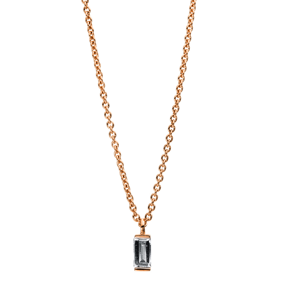 Solitaire Collier  18kt Rotgold mit 0,18ct Diamanten