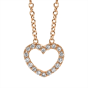Collier 18 kt RG Herz