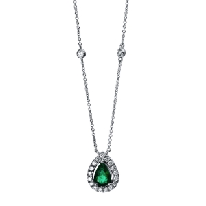 Collier 3er-Krappe 18 kt WG, mit ZÖ 40 cm