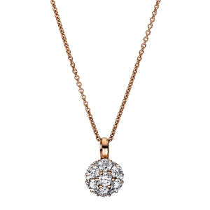 Collier 18 kt RG, mit ZÖ 38,5 cm