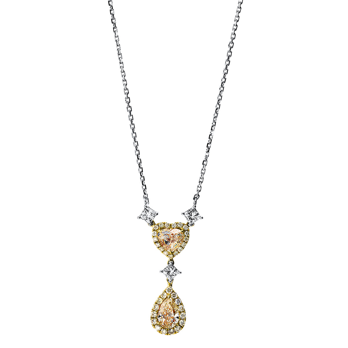 Collier  18kt Gelbgold / Weißgold mit 2,23ct Diamanten