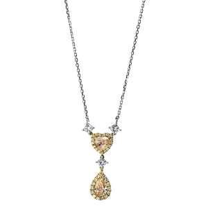 Collier  18kt Gelbgold / Weißgold mit 2,23ct Diamanten