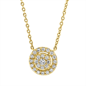 Collier  14kt Gelbgold mit 0,15ct Diamanten