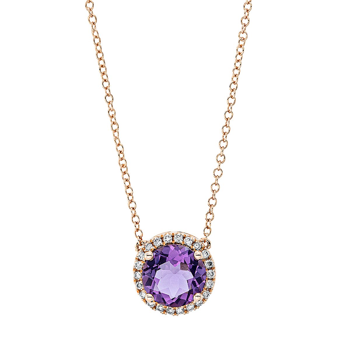 Collier 18 kt RG, mit ZÖ 40,6 cm