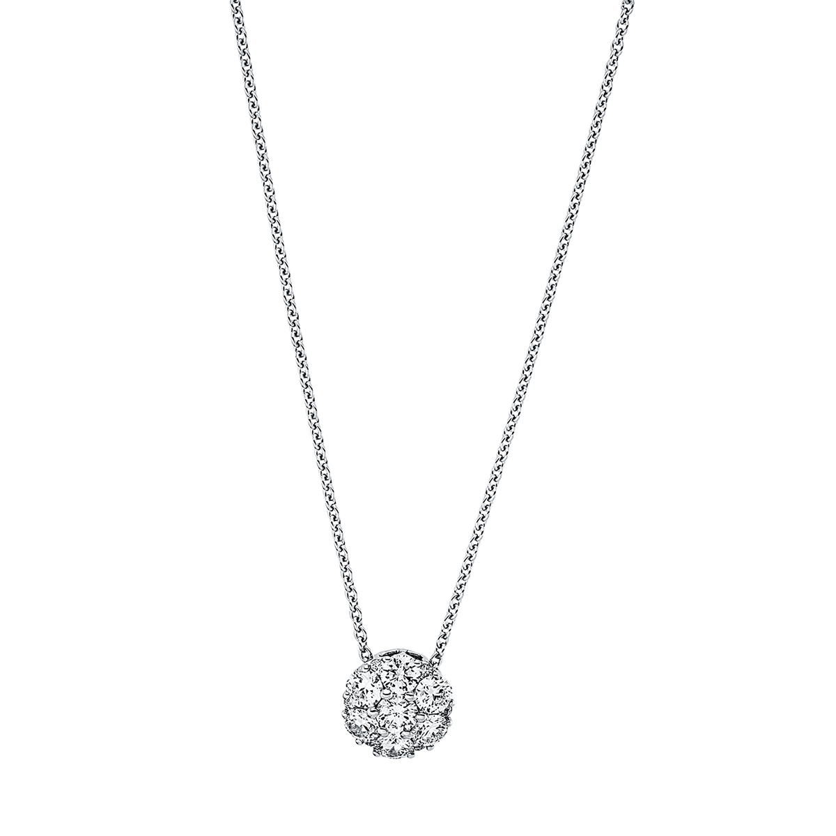 Collier 18 kt WG, mit ZÖ 38.5 cm