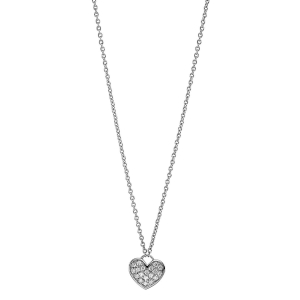 Collier 18 kt WG Herz