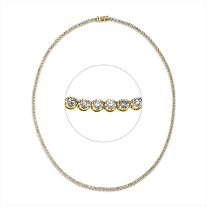 Tenniscollier  18kt Gelbgold mit 4,71ct Diamanten