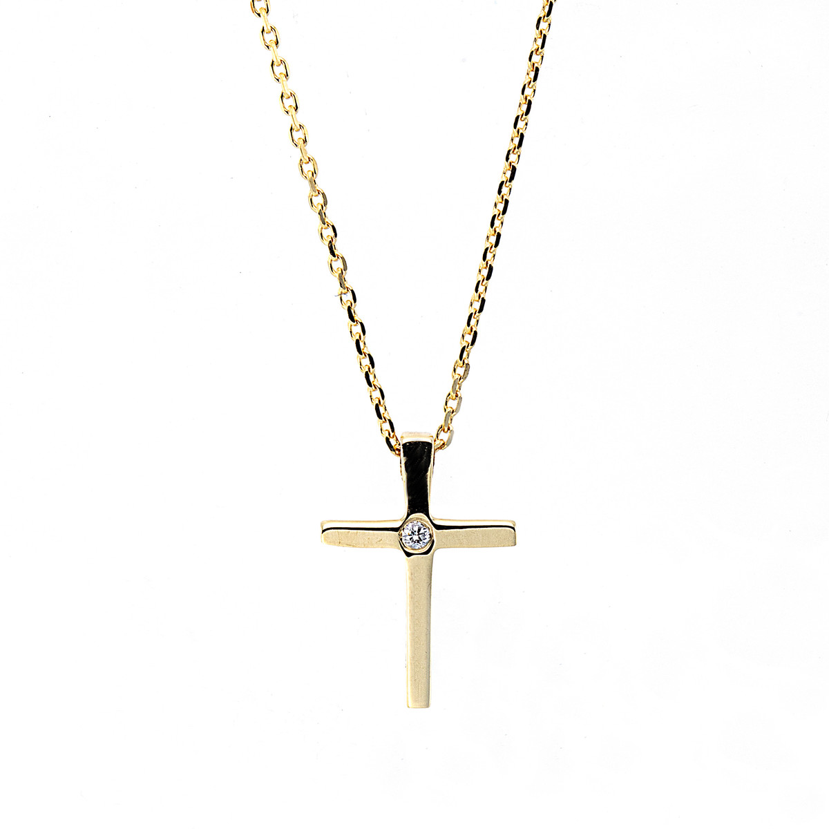 Collier 18 kt GG Kreuz