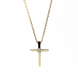 Collier 18 kt GG Kreuz