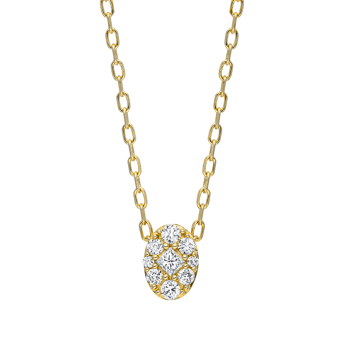 Collier 18 kt GG, mit ZÖ 40 cm + 43 cm