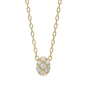 Collier 18 kt GG, mit ZÖ 40 cm + 43 cm