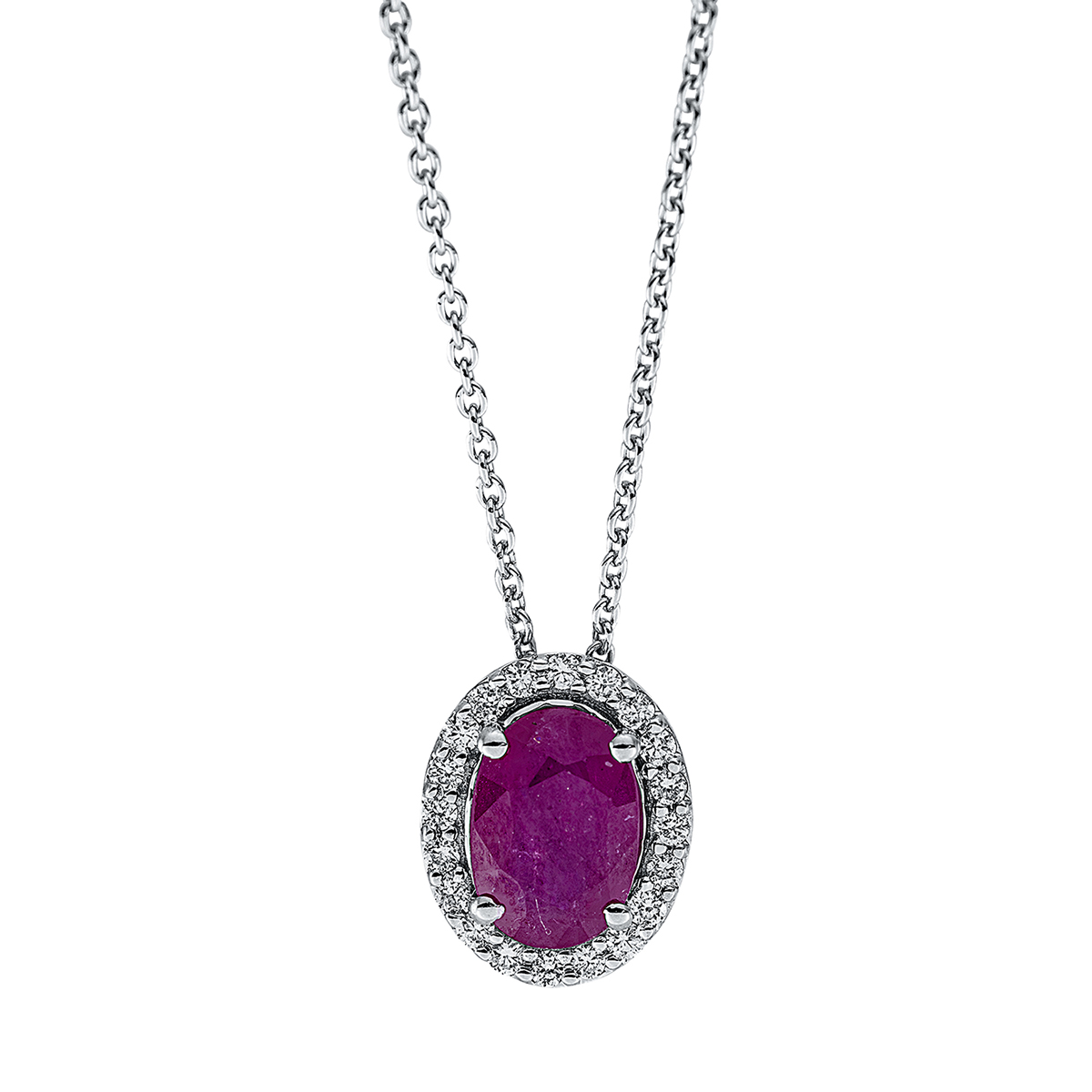 Collier 4er-Krappe 18 kt WG, mit ZÖ 42 cm