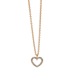 Collier 18 kt GG Herz, mit Öse