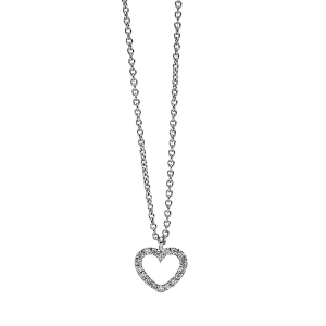 Collier 18 kt GG Herz, mit Öse