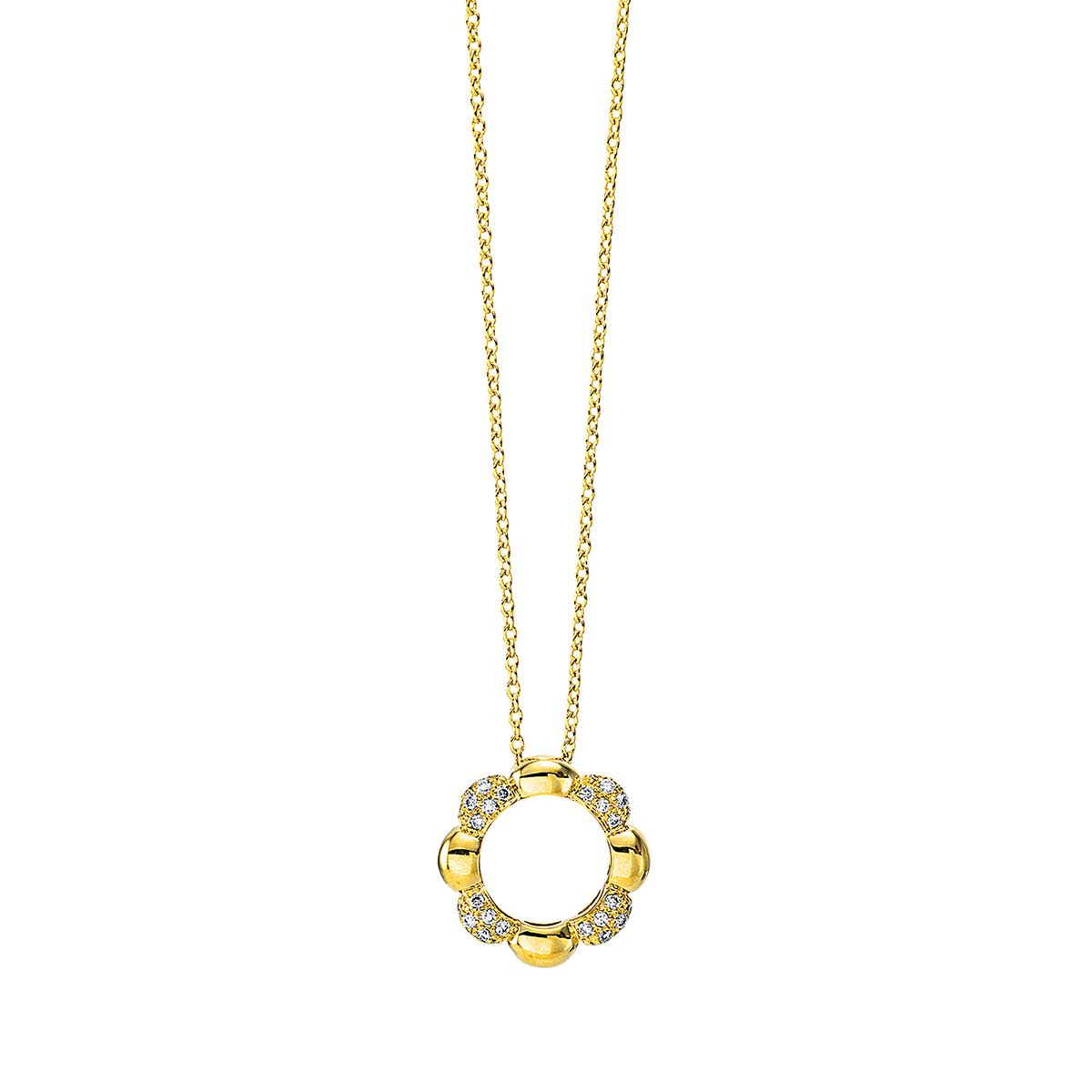 Pavé Collier  18kt Gelbgold mit 0,13ct Diamanten