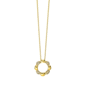 Pavé Collier  18kt Gelbgold mit 0,13ct Diamanten